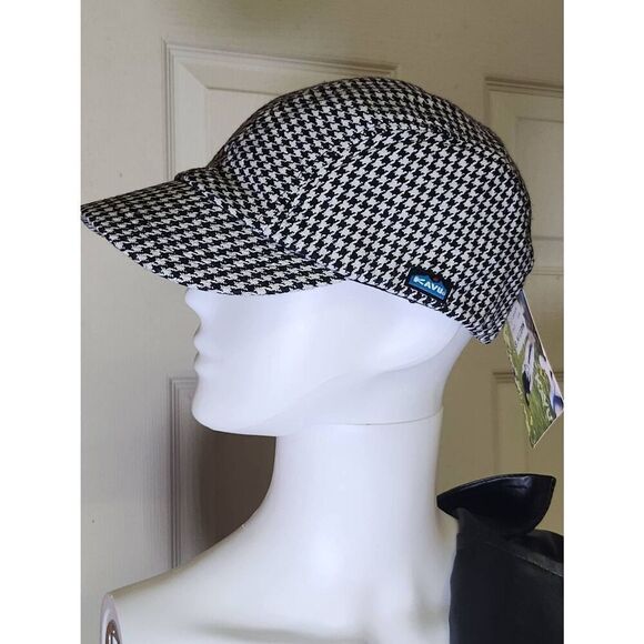 KAVU Limited Edition Houndstooth Short Bill Hat Cap #B5 - Picture 3 of 5